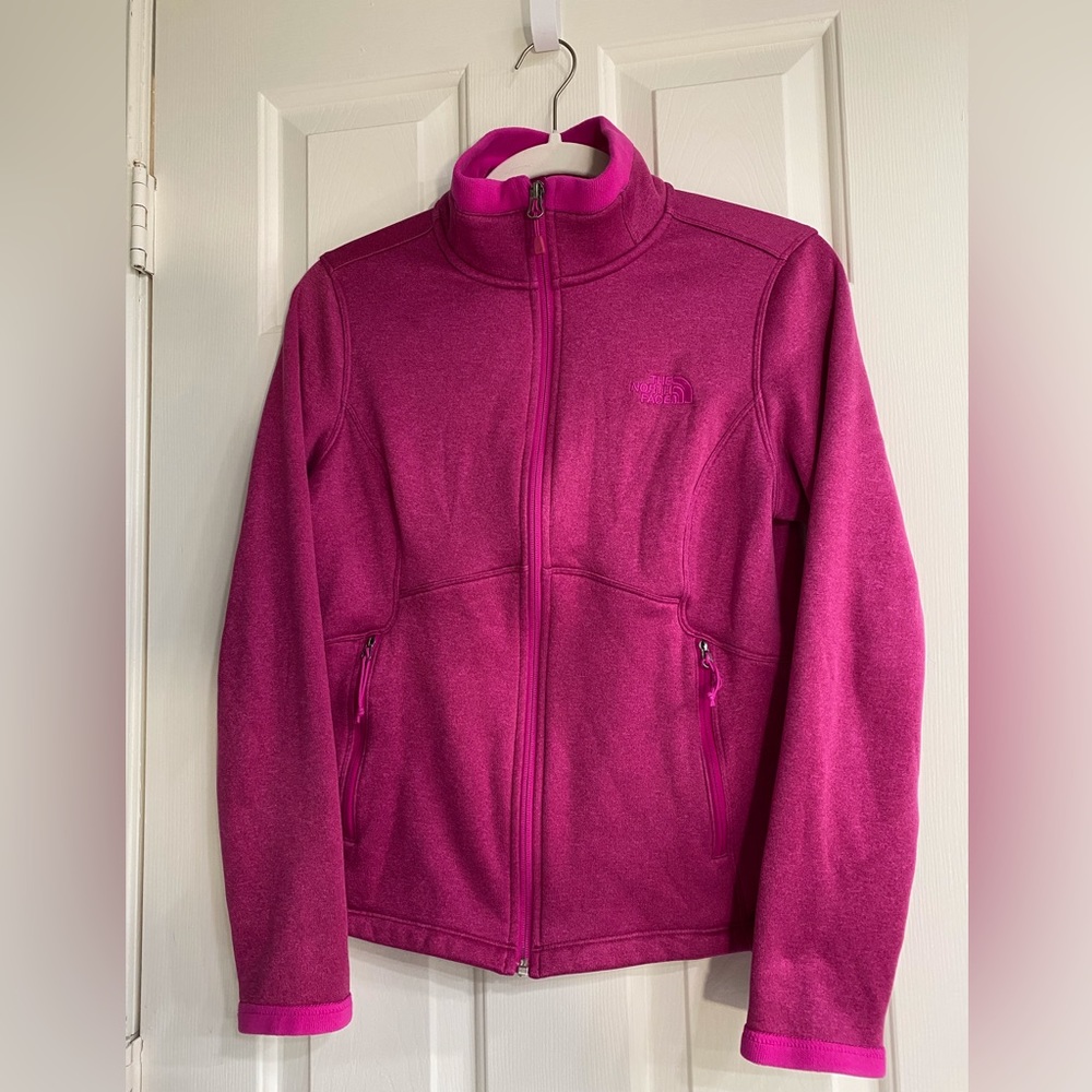 Women’s Medium Pink North Face Fleece Full Zip Jacket - Hardly Worn